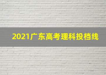 2021广东高考理科投档线