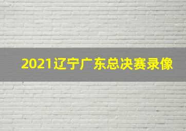 2021辽宁广东总决赛录像