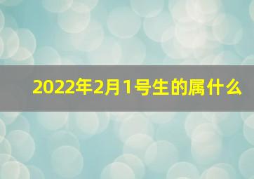 2022年2月1号生的属什么