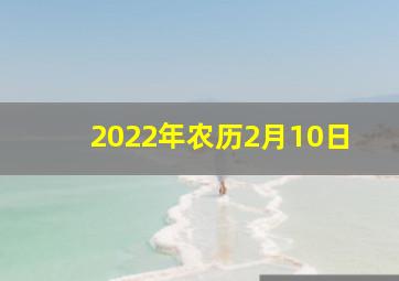 2022年农历2月10日