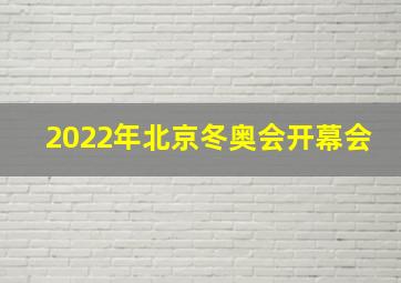 2022年北京冬奥会开幕会