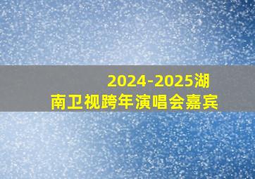 2024-2025湖南卫视跨年演唱会嘉宾