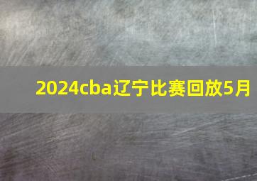 2024cba辽宁比赛回放5月