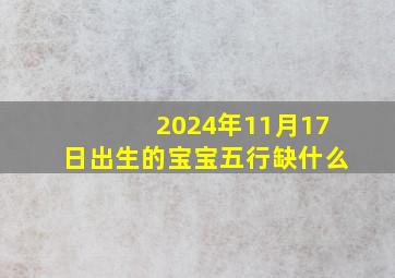 2024年11月17日出生的宝宝五行缺什么