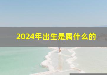 2024年出生是属什么的