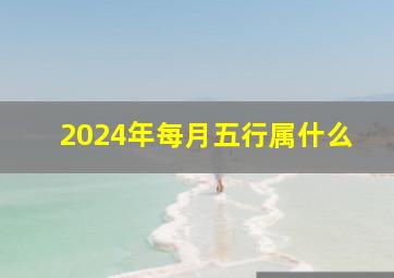 2024年每月五行属什么