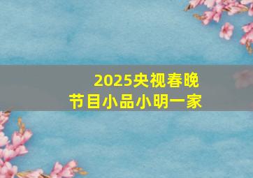 2025央视春晚节目小品小明一家