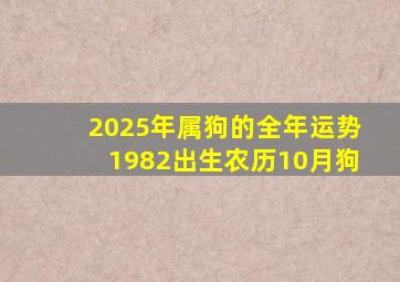 2025年属狗的全年运势1982出生农历10月狗