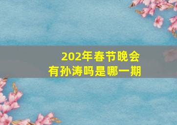 202年春节晚会有孙涛吗是哪一期