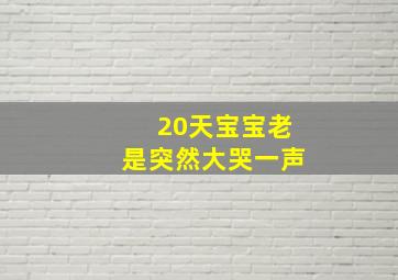 20天宝宝老是突然大哭一声