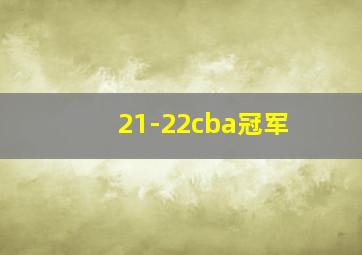 21-22cba冠军