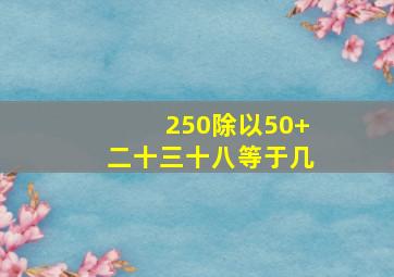 250除以50+二十三十八等于几