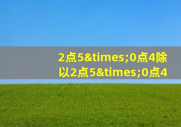 2点5×0点4除以2点5×0点4