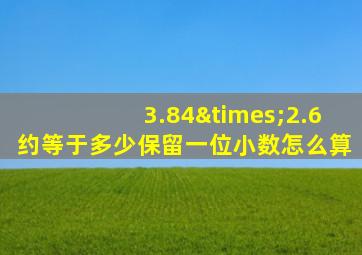 3.84×2.6约等于多少保留一位小数怎么算