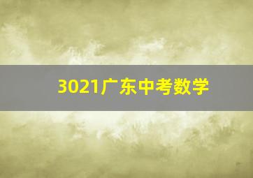 3021广东中考数学