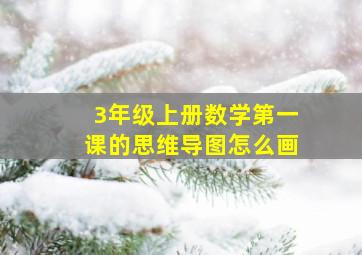 3年级上册数学第一课的思维导图怎么画