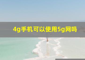 4g手机可以使用5g网吗