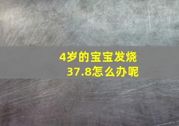 4岁的宝宝发烧37.8怎么办呢