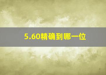 5.60精确到哪一位