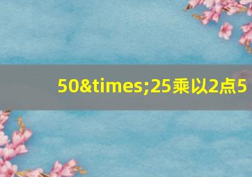 50×25乘以2点5