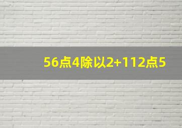 56点4除以2+112点5