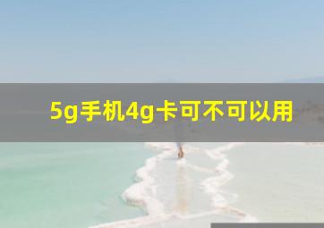 5g手机4g卡可不可以用