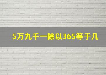 5万九千一除以365等于几