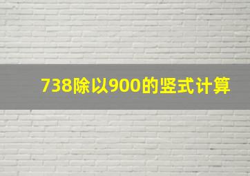 738除以900的竖式计算