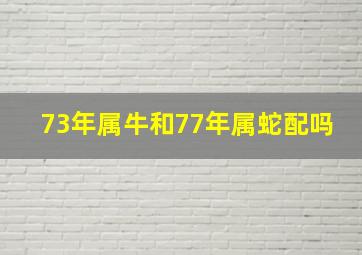 73年属牛和77年属蛇配吗