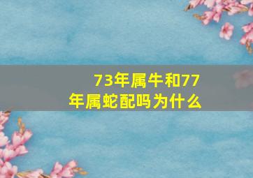 73年属牛和77年属蛇配吗为什么