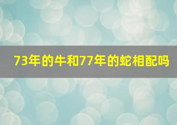 73年的牛和77年的蛇相配吗