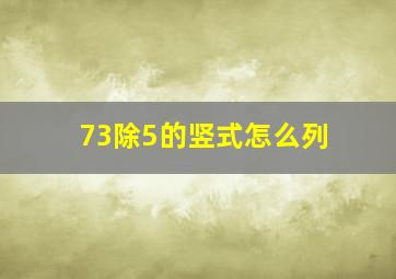 73除5的竖式怎么列