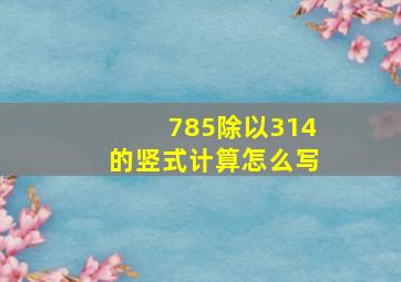 785除以314的竖式计算怎么写