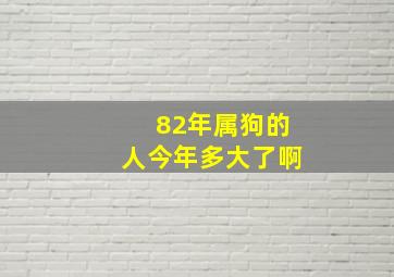 82年属狗的人今年多大了啊