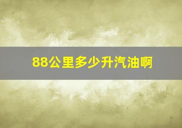 88公里多少升汽油啊