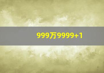 999万9999+1