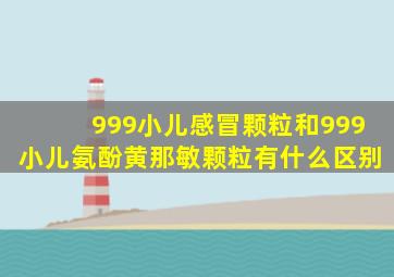 999小儿感冒颗粒和999小儿氨酚黄那敏颗粒有什么区别