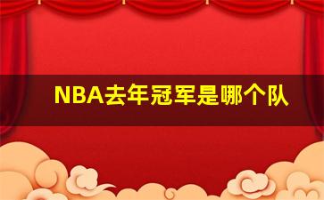 NBA去年冠军是哪个队