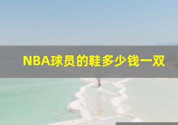 NBA球员的鞋多少钱一双