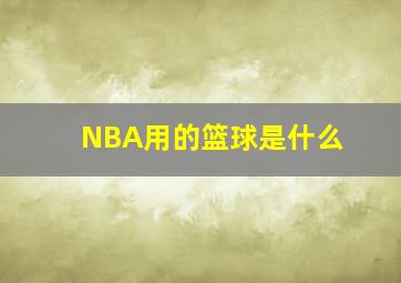 NBA用的篮球是什么