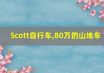 Scott自行车,80万的山地车