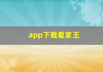 app下载看家王