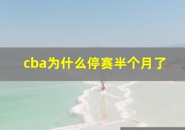 cba为什么停赛半个月了