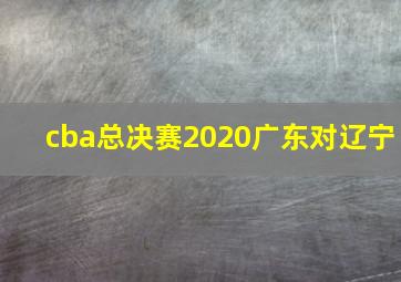 cba总决赛2020广东对辽宁