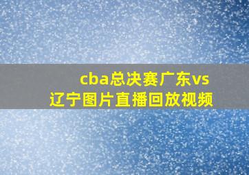 cba总决赛广东vs辽宁图片直播回放视频