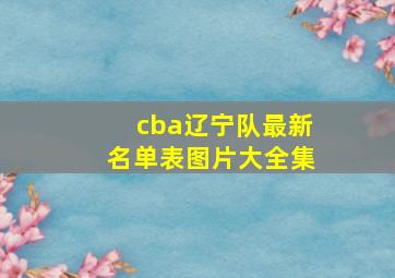 cba辽宁队最新名单表图片大全集