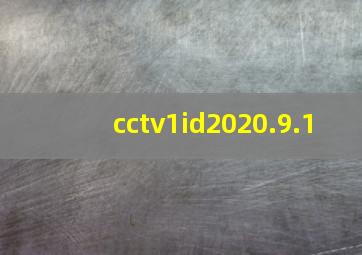 cctv1id2020.9.1