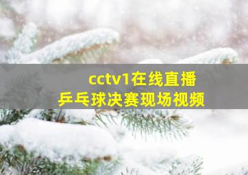 cctv1在线直播乒乓球决赛现场视频