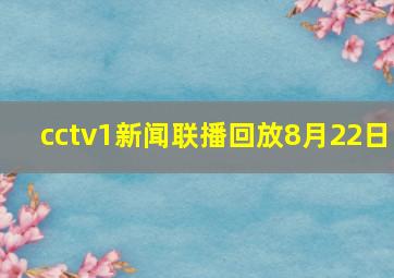 cctv1新闻联播回放8月22日