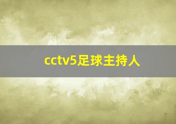 cctv5足球主持人